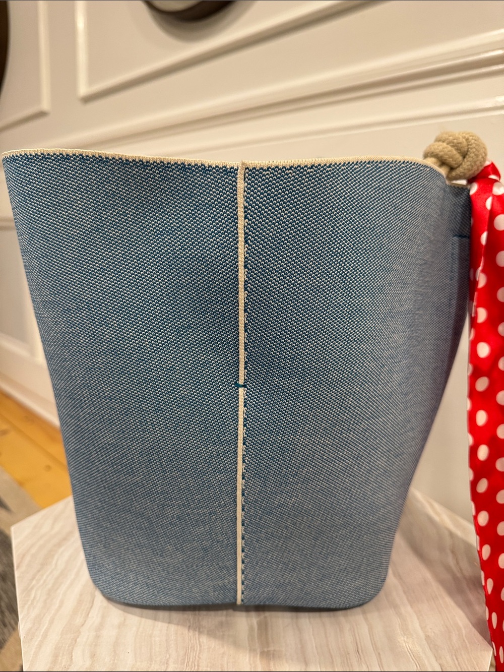 Rothy's Bag Large Indigo Blue Sky Rope Tote Knit Bag - Picture 9 of 17